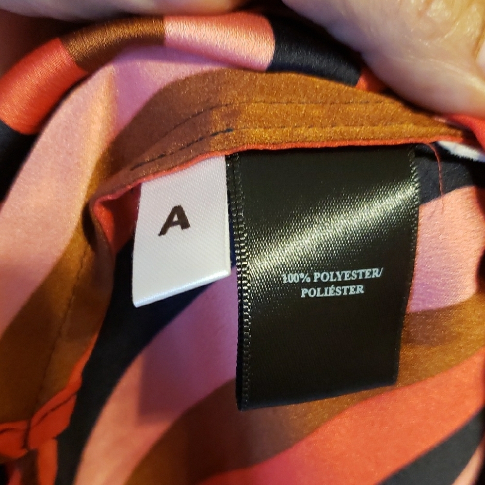 Ann Taylor Red and Black Striped Blouse - Picture 3 of 9